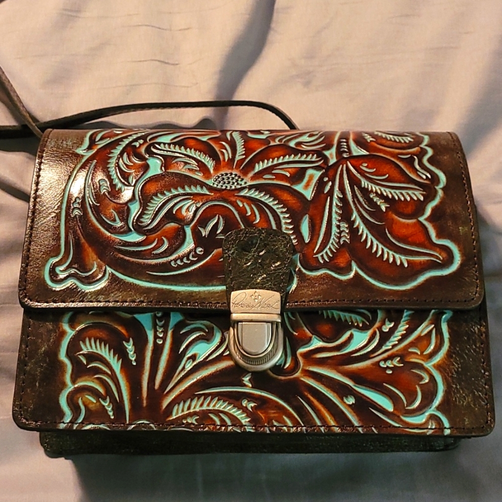 PATRICIA NASH BRAND NEW WITH TAGS TURQUOISE CROSSBODY with dustbag GREAT GIFT
